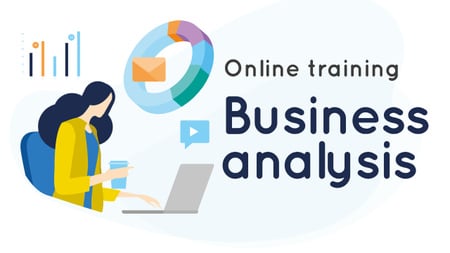 Business Analysis Courses Woman Working on Report Youtube Thumbnail Design Template