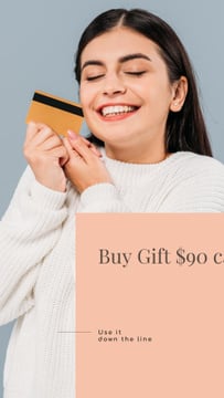 Gift Card Offer with Smiling Woman