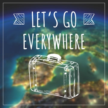 Travel inspiration with Suitcase on Earth image