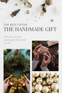 Handmade Gift Ideas with Woman Making Christmas Wreath