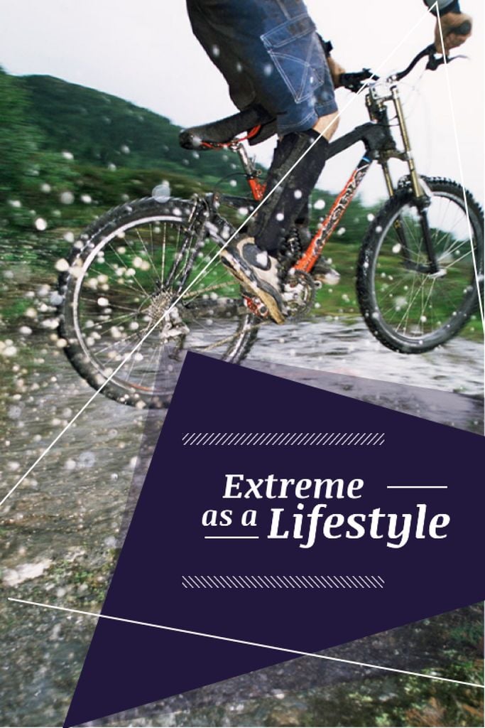 Extreme Sport inspiration Cyclist in Mountains — Створити дизайн Extreme Sport inspiration Cyclist in Mountains — Створити дизайн