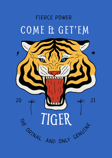 Funny Phrase With Roaring Tiger 