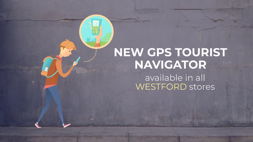 Navigation App Ad Man Using Map on Phone — Crear un diseño Navigation App Ad Man Using Map on Phone — Crear un diseño