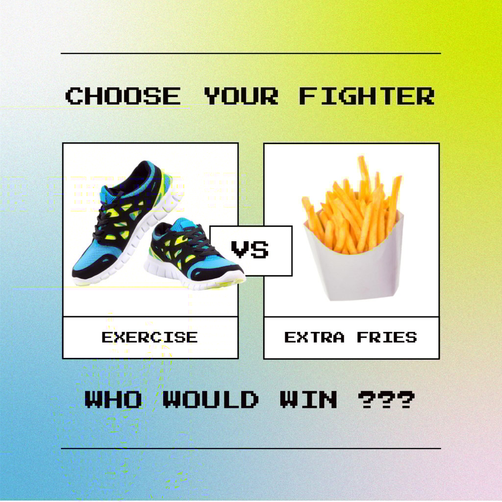 Plantilla de diseño de Funny Joke about Healthy Lifestyle Instagram