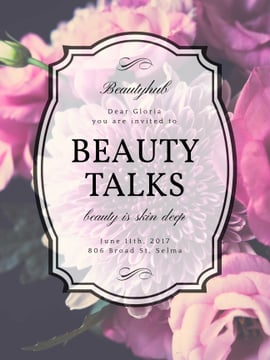 Beauty Event announcement on tender Spring Flowers