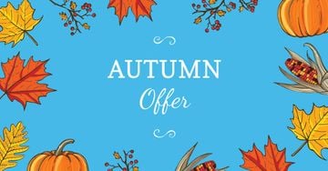 Autumn Offer in Leaves Frame