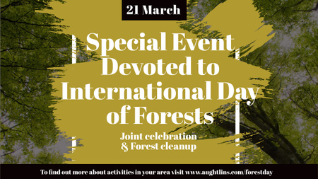 International Day of Forests Event with Tall Trees Youtube Design Template